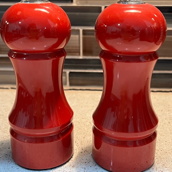 Trudeau Maison Red Salt and Pepper Shaker Set - Picture 2 of 5